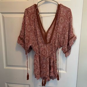 Multicolor boho romper